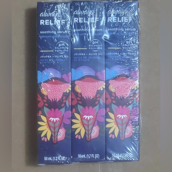 3pc Always RELIEF Soothing Serum For Pubic Skin & Bikini Line Jojoba Olive Oil - Picture 1 of 7